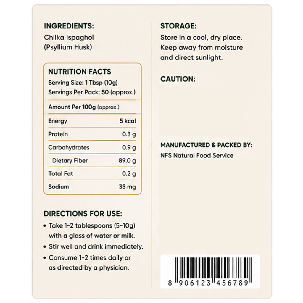 Ispaghol Chilka Natural Food Services | Premium Psyllium Husk