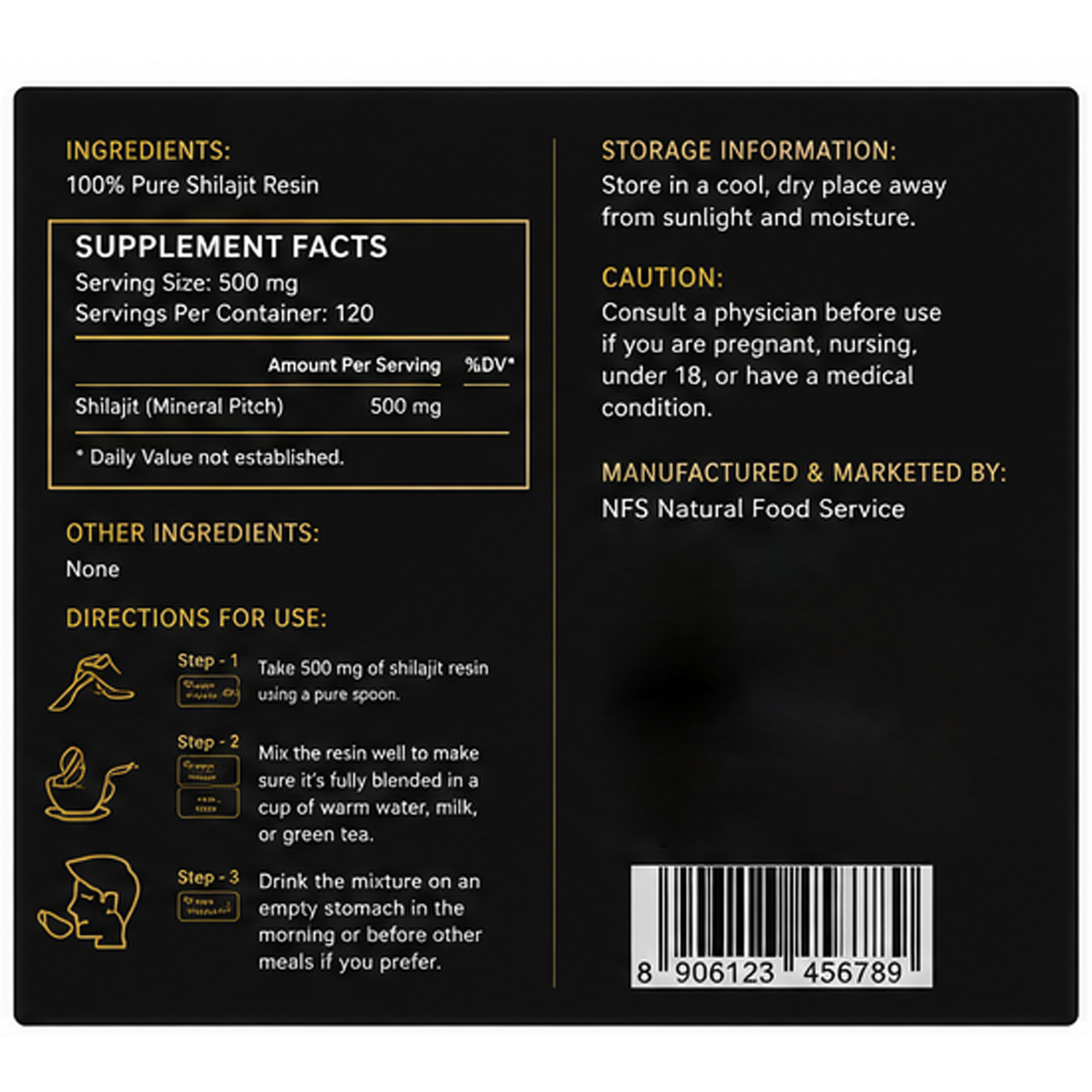 Pure Himalayan Shilajit Natural Food Services | Rich in Fulvic & Humic Acid