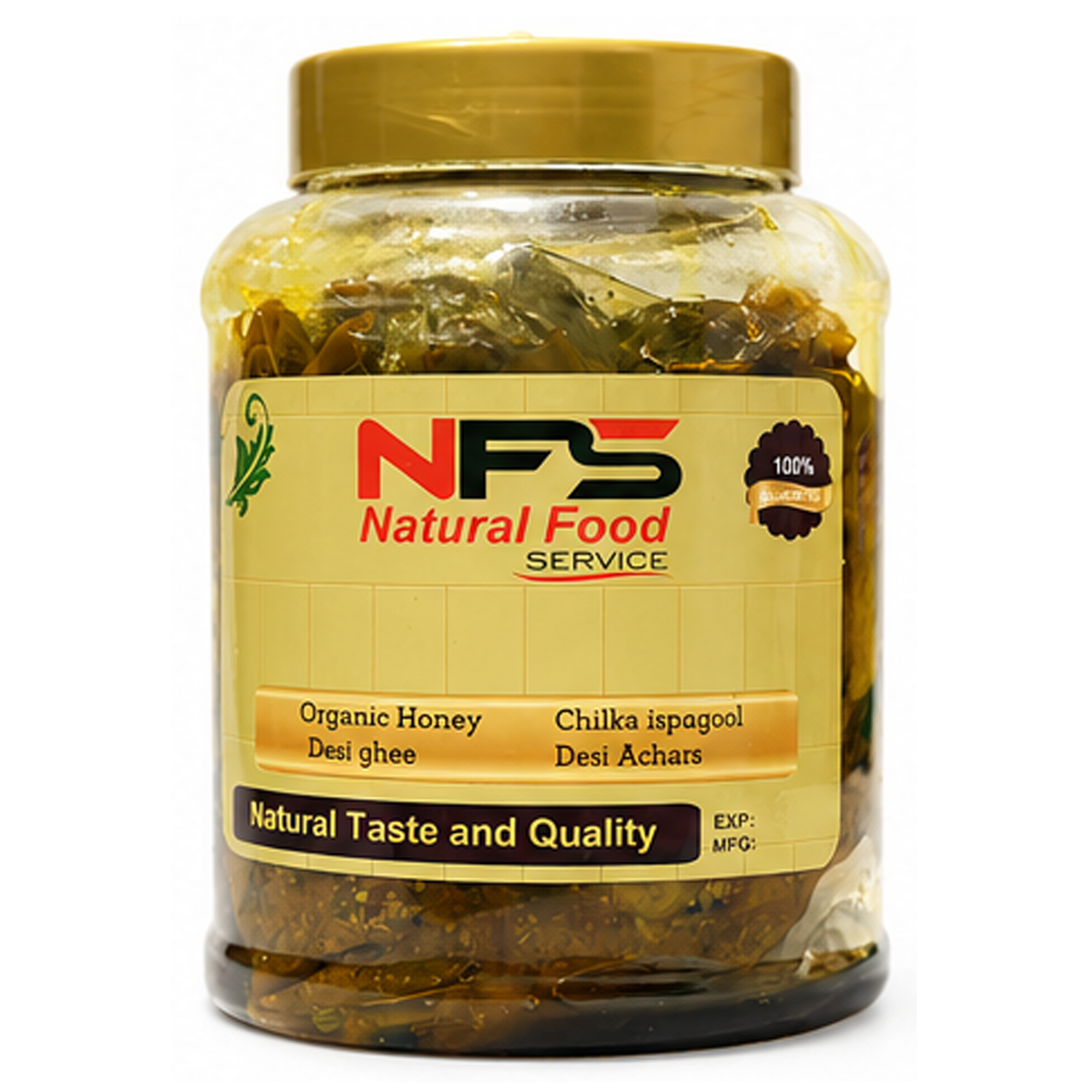 Green Chili Achar 1kg Natural Food Services | Traditional Pakistani Hari Mirch Pickle