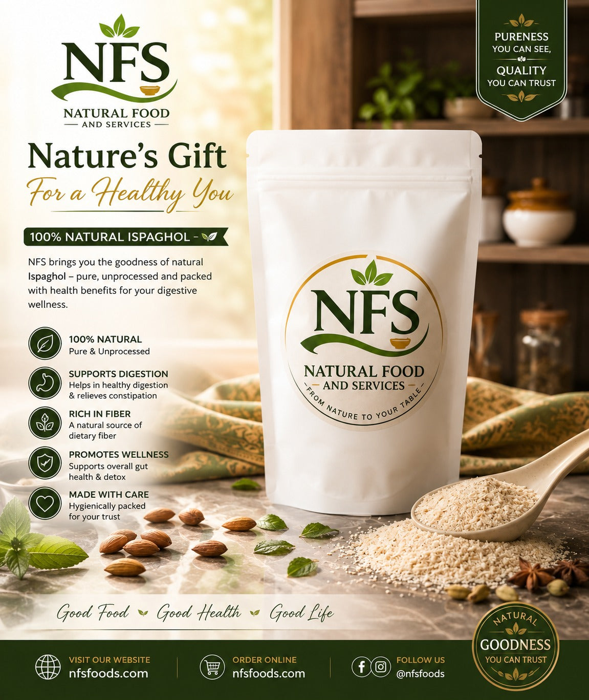 Ispaghol Chilka Natural Food Services | Premium Psyllium Husk